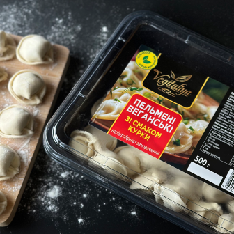Веганські пельмені зі смаком "Курка" 500 г