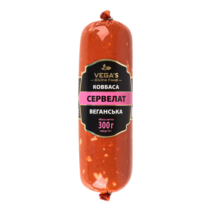Ковбаса веганська «Сервелат» Vega's, 300 г