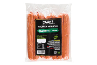 Сосиски Веганські "Пшеничні з сиром" 300 г Сосиски Веганські "Пшеничні з сиром" 300 г