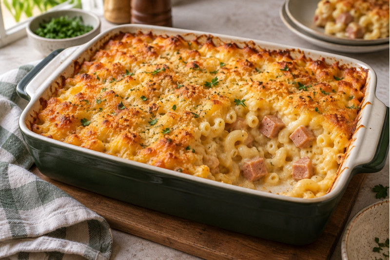 Запіканка з макаронами і ковбасою