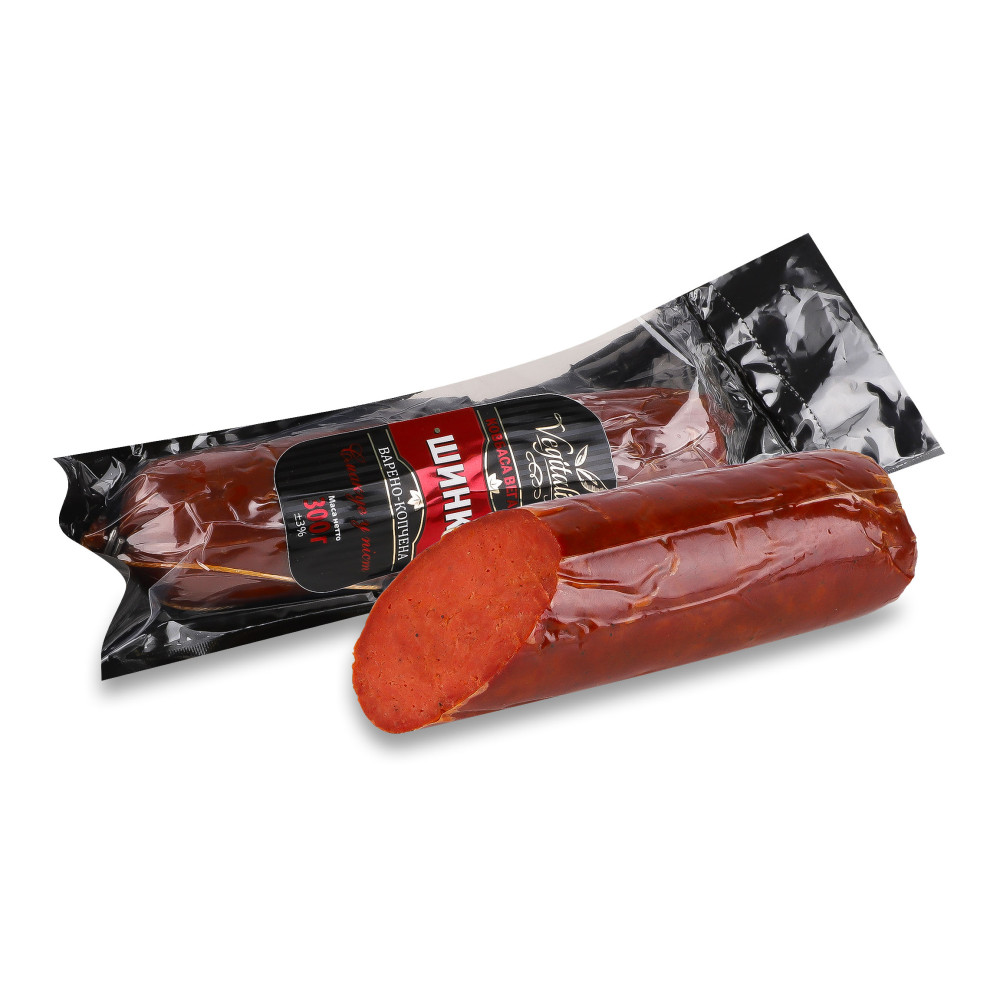 Веганська рослинна ковбаса Vegitaliya "Шинка" варено-копчена, 330 г